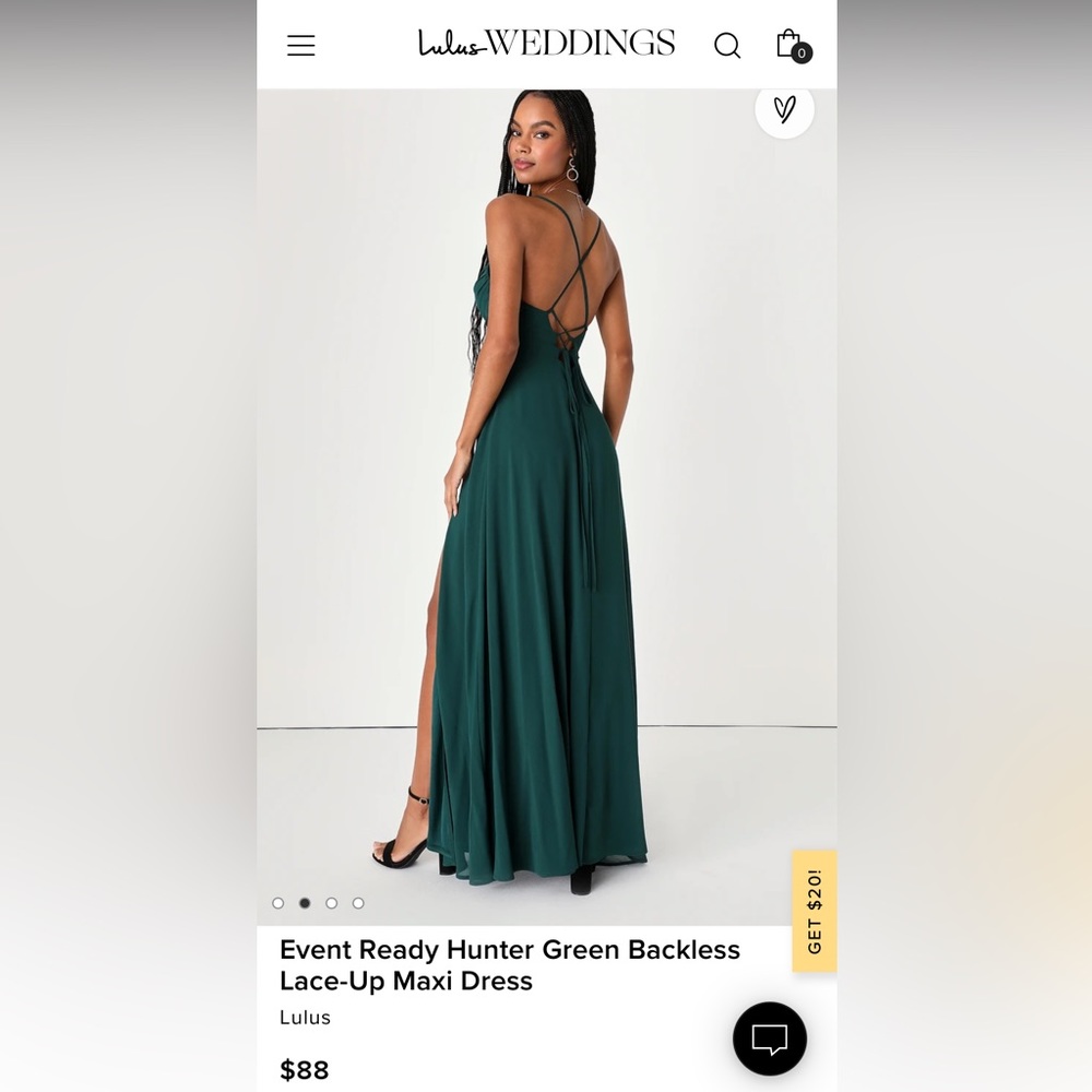 Lulu’s Size L dress in Hunter Green